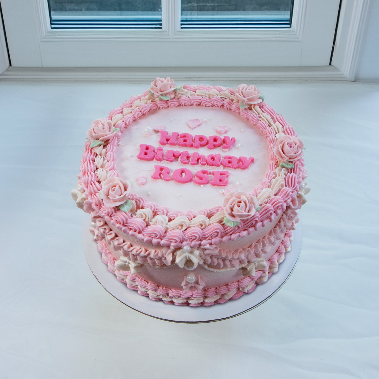 Vintage Pink Buttercream Cake