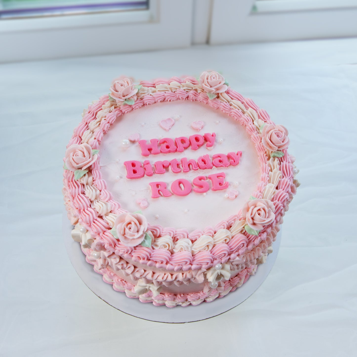 Vintage Pink Buttercream Cake